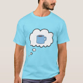 T-shirt met grappige tekst over koffie of thee (Voorkant)