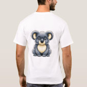 T-shirt met grappige vermoeide koala en lege batte (Achterkant)