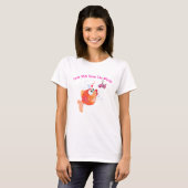T-shirt met grappige vis en worm - uw tekst (Voorkant volledig)