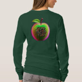 T-shirt met groen appel ontwerp (Achterkant)