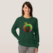 T-shirt met groen appel ontwerp (Voorkant volledig)
