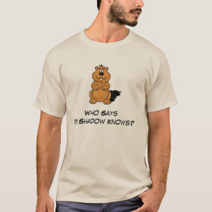 T-shirt met grondhondschaduw weet