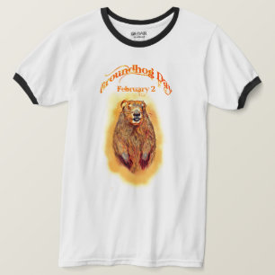 T-shirt met Groundhog Day-pret van kunstenaar