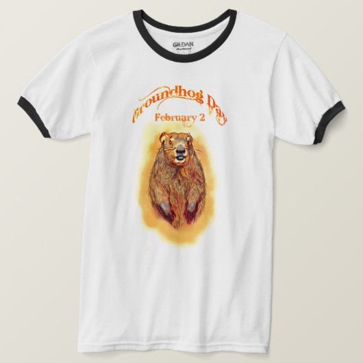 T-shirt met Groundhog Day-pret van kunstenaar (Design voorkant)