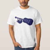 T-shirt met guitaar (donkerblauw) (Voorkant)