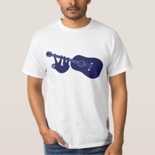 T-shirt met guitaar (donkerblauw)