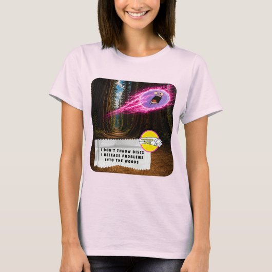 T-Shirt met Gum Wrapper-grapjes Discgolf (Voorkant)