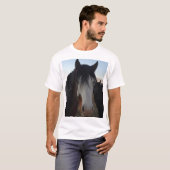 T-shirt met haar in de ogen (Voorkant volledig)