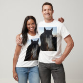 T-shirt met haar in de ogen (Unisex)