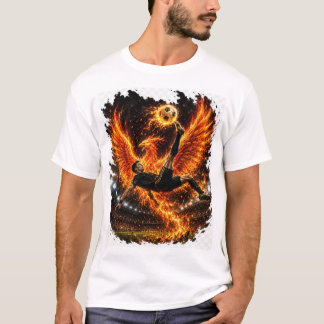 t-shirt met halve mouw voor heren met voetbal- en