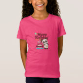 T-shirt met Happy Birthday en taart (Voorkant)