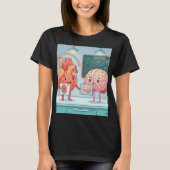 T-shirt met hart- en hersenwetenschap (Voorkant)