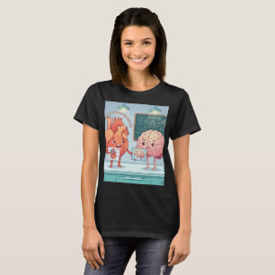 T-shirt met hart- en hersenwetenschap