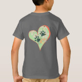 T-shirt met hart en poten (Achterkant)
