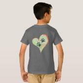 T-shirt met hart en poten (Achterkant volledig)