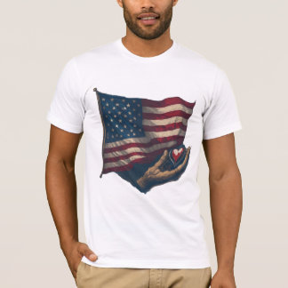 T-shirt met hart en vlag