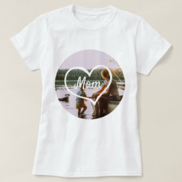 T-shirt met hart-familiefoto-script aangepast cade
