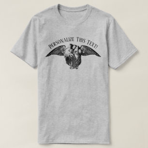 T-shirt met hart met sloten en vleugels