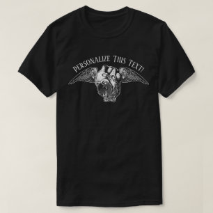 T-shirt met hart met sloten en vleugels