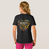 T-shirt met hart voor Disability Pride Month 2026 (Achterkant volledig)