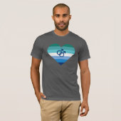 T-shirt met hart voor homo mannen trots (Voorkant volledig)