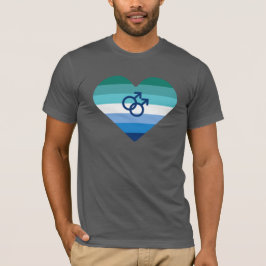 T-shirt met hart voor homo mannen trots