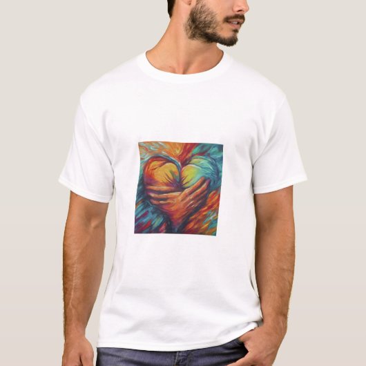 T-shirt met "Hearty Hugs" (Voorkant)