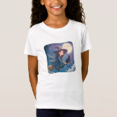 T-shirt met heks en kat (Voorkant)