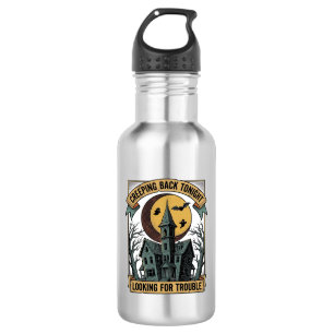 T-shirt met heksenhuis met gegraveerde spookachtig waterfles 