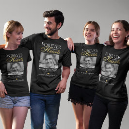 T-shirt met herdenkingsfoto 'Gegaan maar niet verg