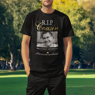 T-shirt met herdenkingsfoto voor neef of nicht 'R.
