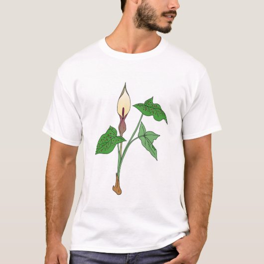 T-shirt met heren en dames, arum lelie, design (Voorkant)