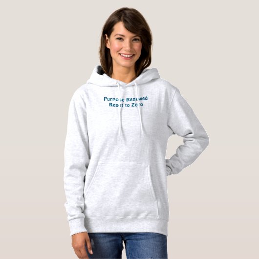 T-shirt met hernieuwd doel, gereset naar nul (Voorkant volledig)