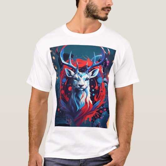 T-shirt met hert (Voorkant)