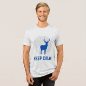 T-shirt met het hertenmotief en kalme boodschap (Voorkant volledig)