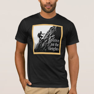 T-shirt met het motto "Streef naar de hoogten"