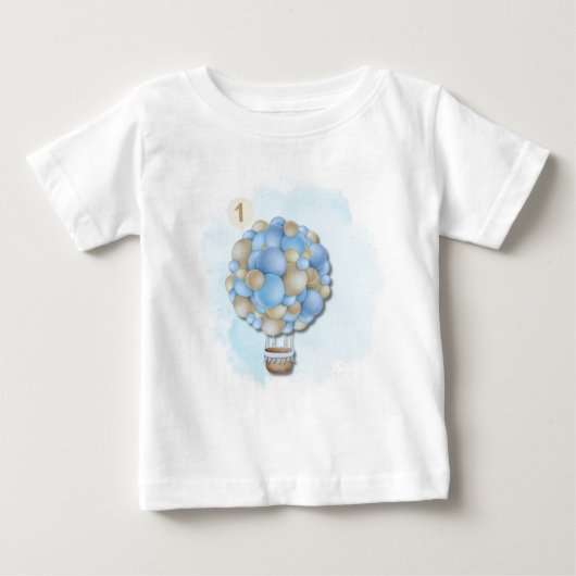 T-shirt met het thema hete-luchtballon voor de eer (Voorkant)