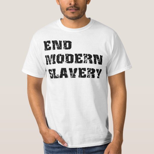 T-Shirt met hoge eindwaarde voor moderne slavernij (Voorkant)