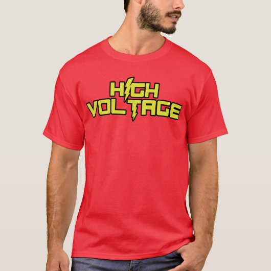 T-shirt met hoge spanning (rood) (Voorkant)