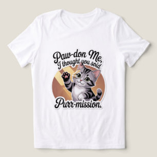 T-shirt met homofone grappen over katten