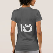 T-Shirt met Hond Moeder Poot Hart – Minimaal Cadea (Achterkant)