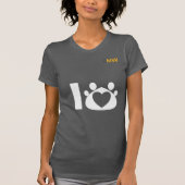 T-Shirt met Hond Moeder Poot Hart – Minimaal Cadea (Voorkant)