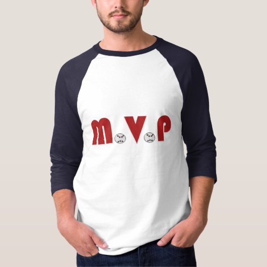 T-shirt met honkbal MVP (3/4 Raglan) (Voorkant)