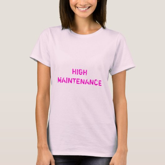 T-shirt met hoog onderhoud (Voorkant)