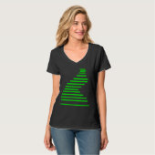 T-shirt met horizontale lijnen (Voorkant volledig)