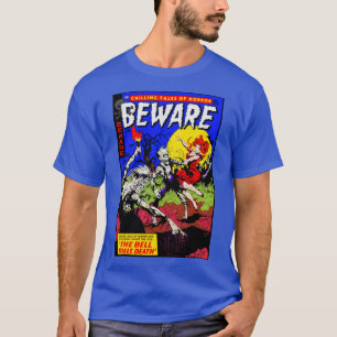 T-shirt met horrorstrip uit de jaren 50: BEWARE