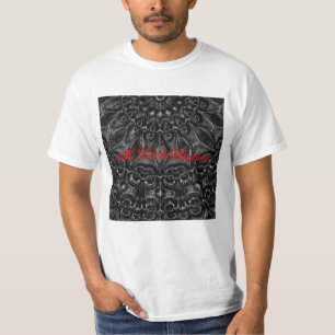 T-shirt met houtskoolmandala