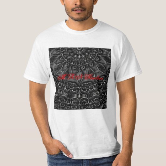 T-shirt met houtskoolmandala (Voorkant)
