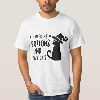 T-shirt met humor, pootjes en zwarte katten