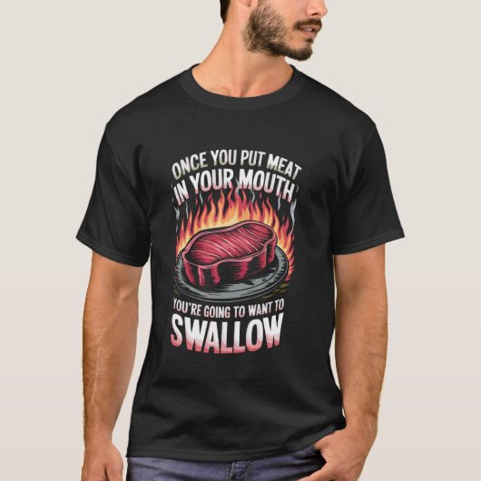 T-Shirt met humor voor de Grillmaster BBQ (Voorkant)